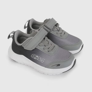 Zapatilla Deportiva Gris con Velcro talla 21 a 27