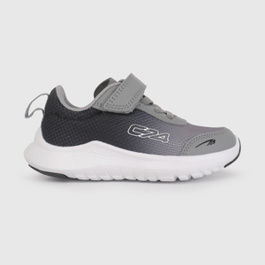 Zapatilla Deportiva Gris con Velcro talla 21 a 27