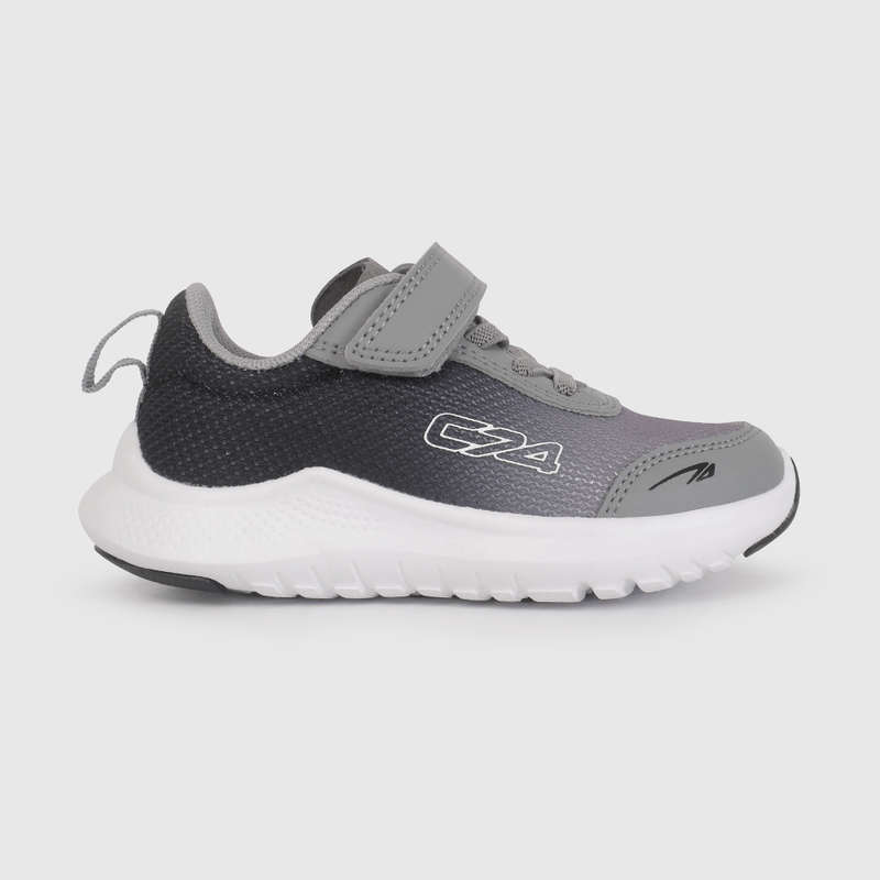 Zapatilla Deportiva Gris con Velcro talla 21 a 27