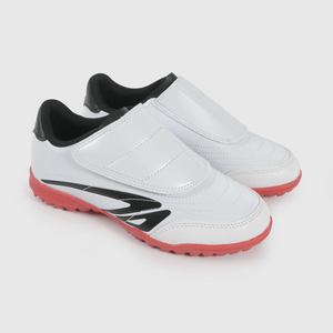 Zapatilla de Fútbol Blanca con Rojo de Niño talla 28 a 38