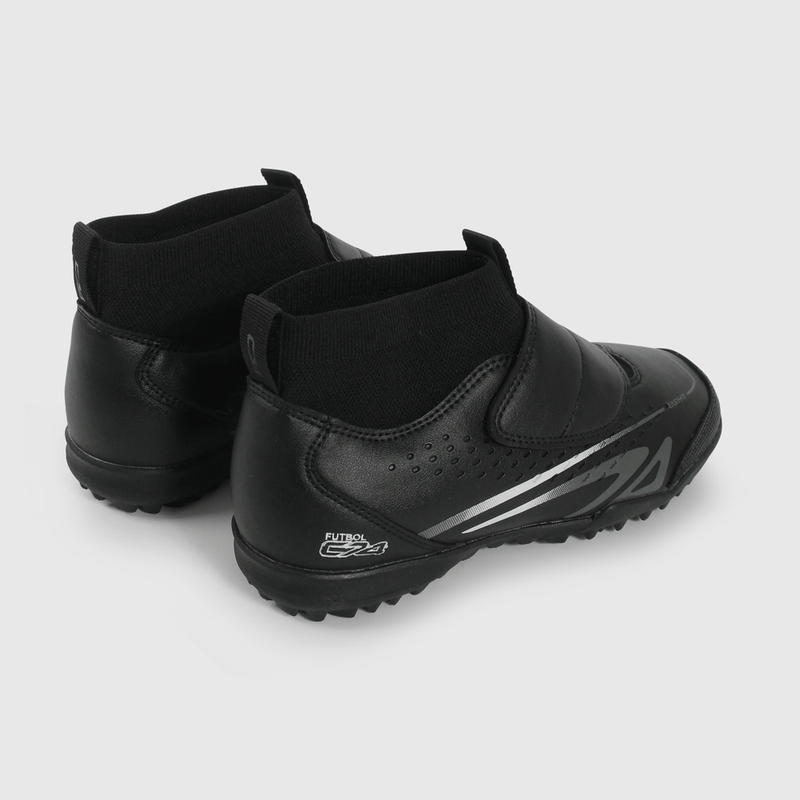 Zapatilla de Fútbol Negra de Niño talla 28 a 38