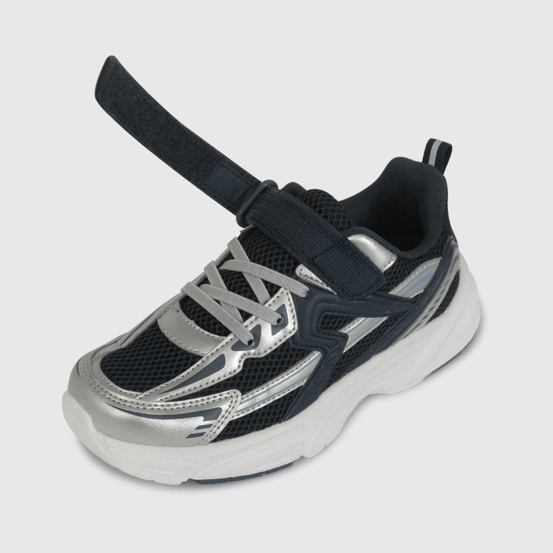 Zapatilla Urbana Azul de Niño con Velcro Elástico talla 28 a 38