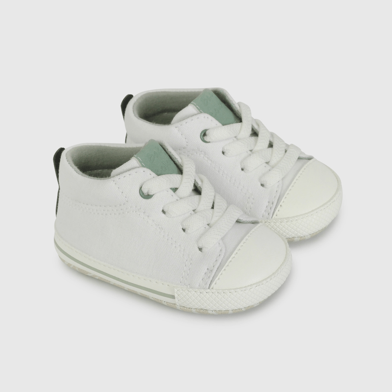 Zapatilla Urbana Caña Alta Blanca de Bebé talla 14 a 18