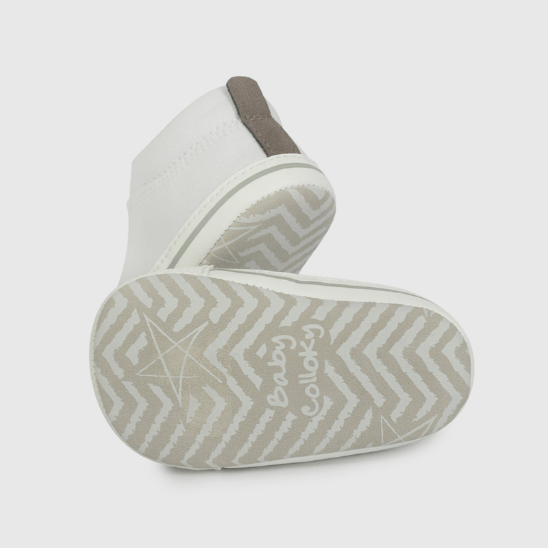 Zapatilla Urbana Caña Alta Blanca de Bebé talla 14 a 18
