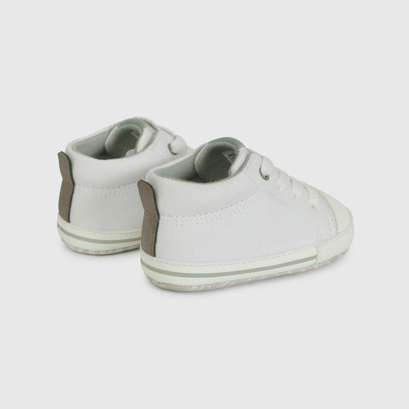 Zapatilla Urbana Caña Alta Blanca de Bebé talla 14 a 18