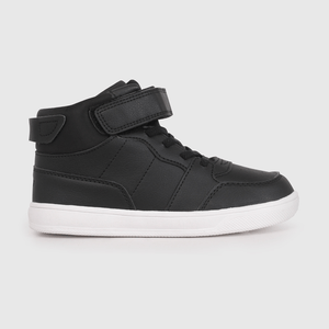 Zapatilla Urbanas Unisex de Caña Alta Negra Talla 28 al 38 con Velcro