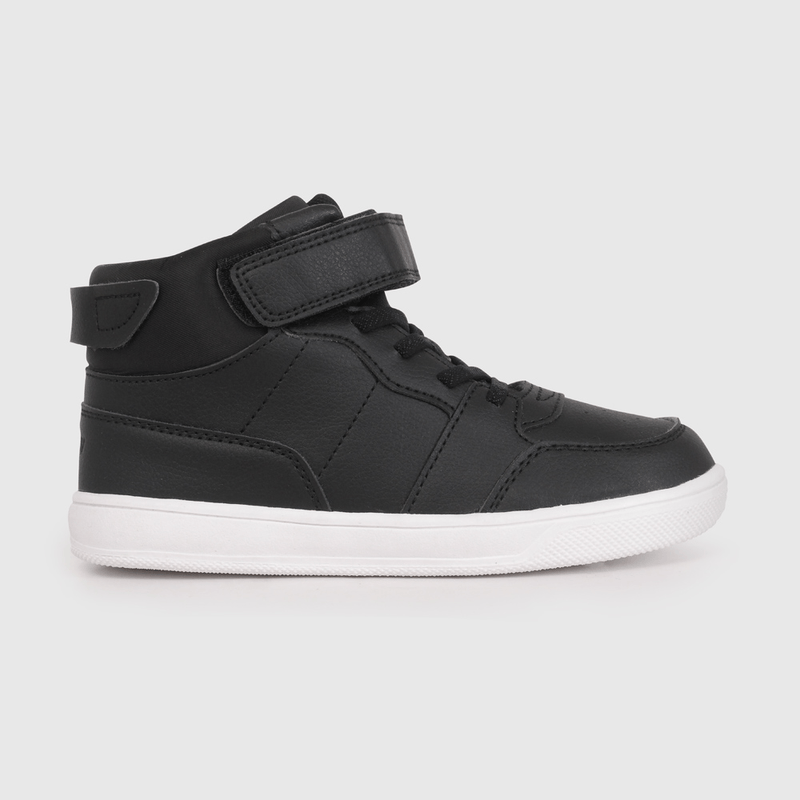 Zapatilla Urbanas Unisex de Caña Alta Negra Talla 28 al 38 con Velcro