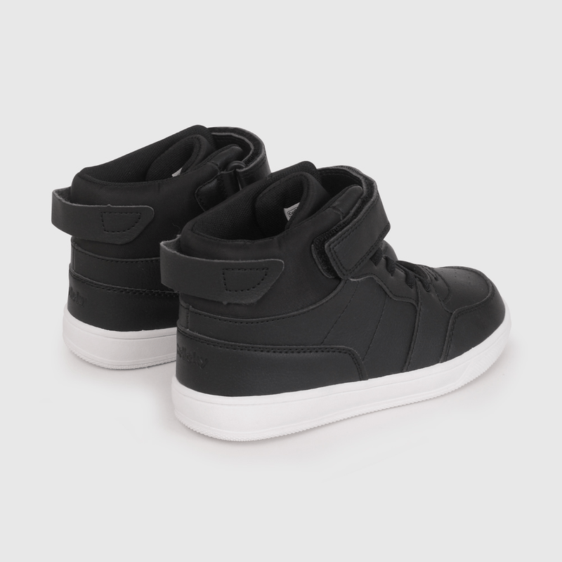 Zapatilla Urbanas Unisex de Caña Alta Negra Talla 28 al 38 con Velcro