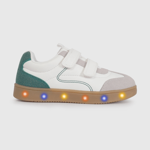 Zapatilla con Luces para Niño Blancas Talla 28 al 38 con Velcro
