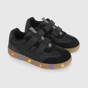 Zapatilla de Luces Negra de Niño talla 28 a 38