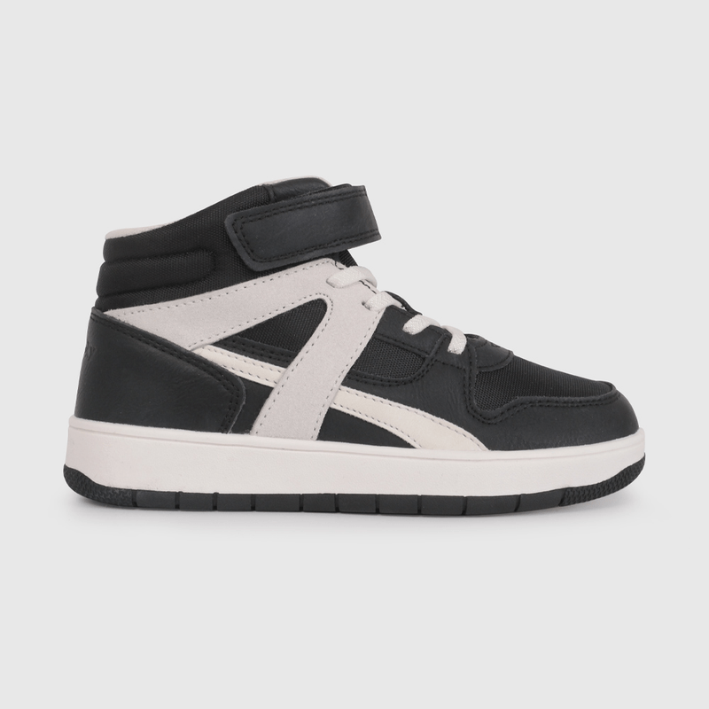 Zapatilla Urbana de Caña Alta Negra de Niño talla 28 a 38