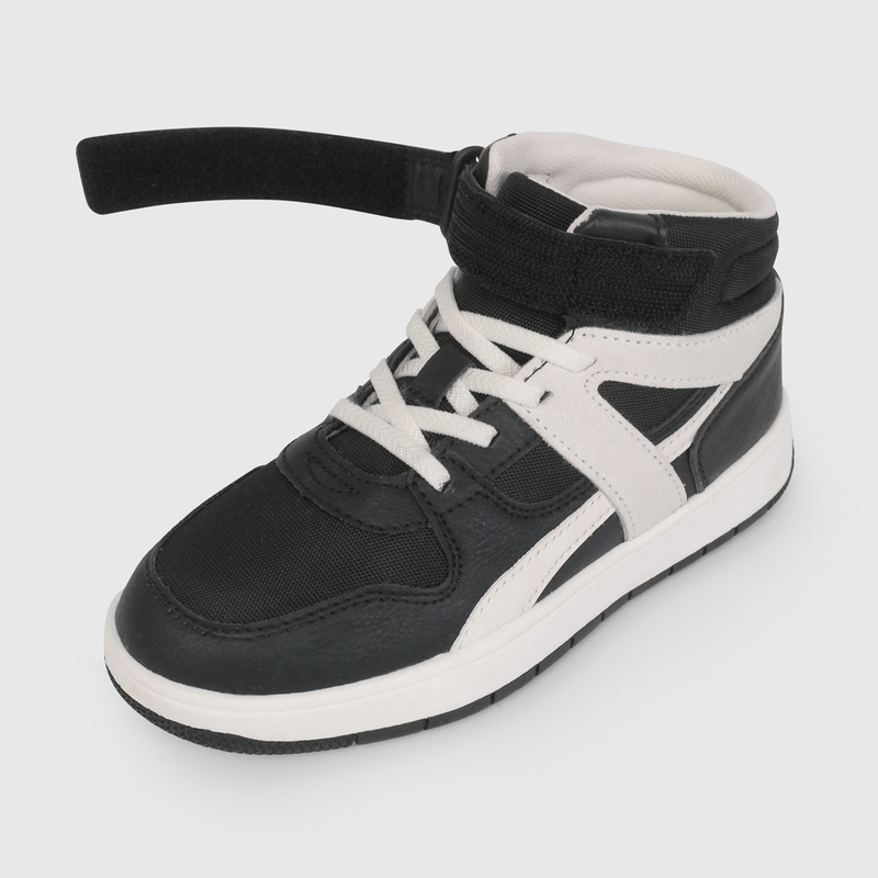 Zapatilla Urbana de Caña Alta Negra de Niño talla 28 a 38