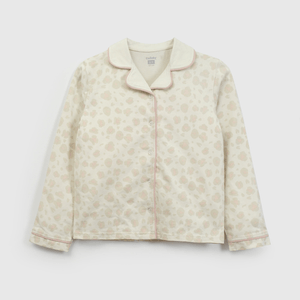 Pijama Beige Camisero Print de Niña talla 2 a 12 añoss