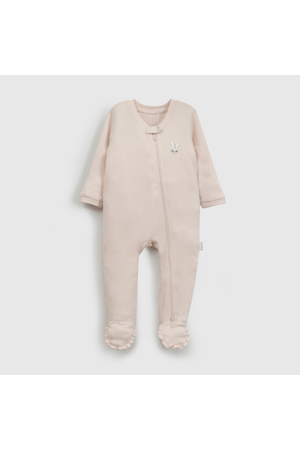 Pijama Rosado Gamuza Conejo de Bebé de New born talla 0/3 M a 12/24M