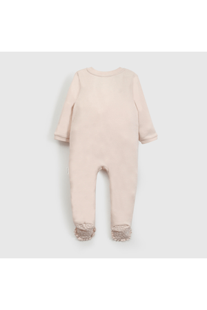 Pijama Rosado Gamuza Conejo de Bebé de New born talla 0/3 M a 12/24M