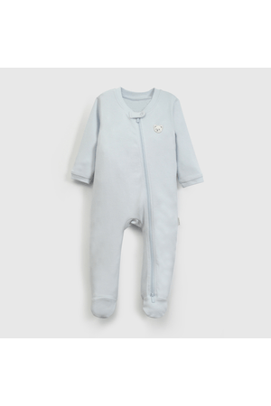 Pijama Celeste Gamuza Oso de Bebé de New born talla 0/3 M a 12/24M