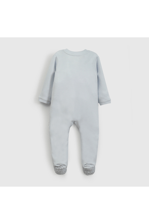 Pijama Celeste Gamuza Oso de Bebé de New born talla 0/3 M a 12/24M