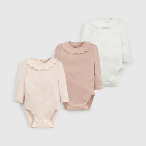 Pack Tres Bodies Colloky Rosado de Bebé talla 0/3 M a 18/24M