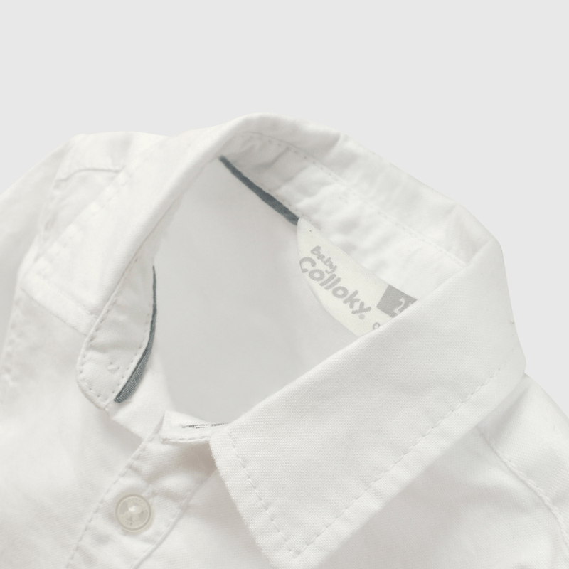 Camisa Blanca Oxford De Niño Infantil talla 3/6 M a 24m/36 M