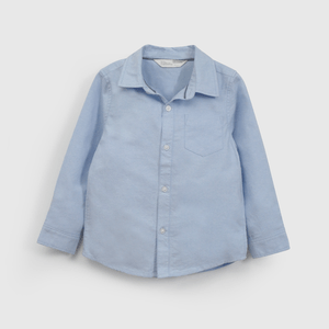 Camisa Celeste Oxford De Niño Infantil talla 3/6 M a 24m/36 M