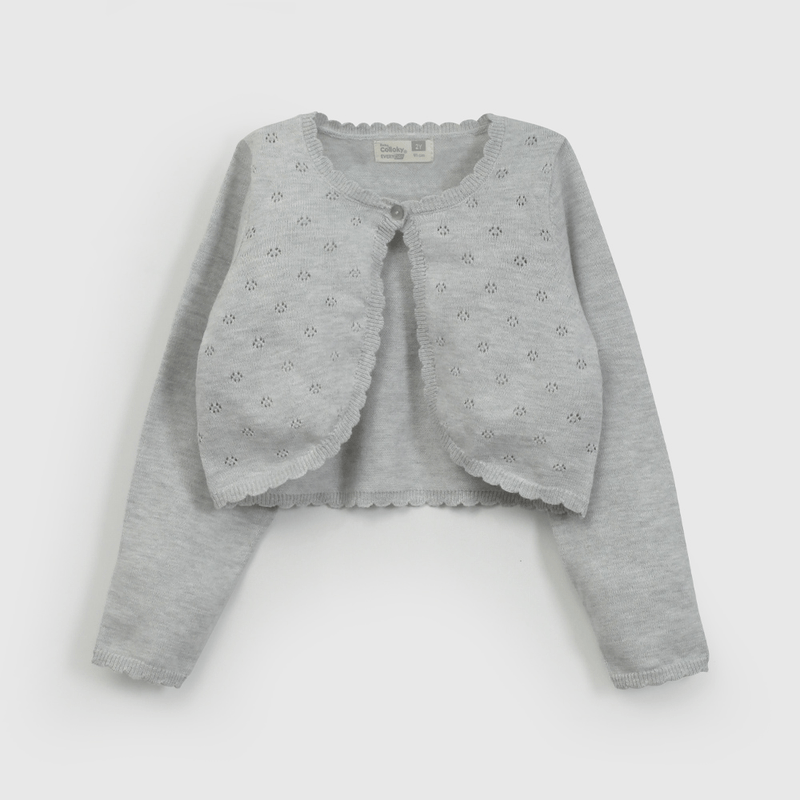 Chaleco Gris de Niña Infantil talla 3/6 M a 24m/36 M