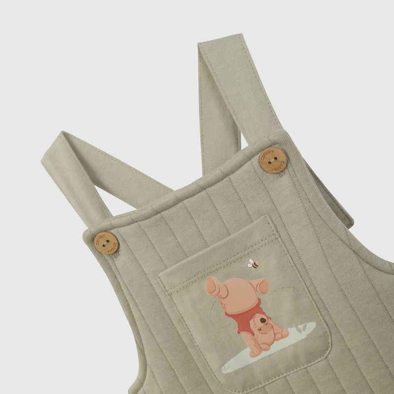 Jardinera Verde Winnie The Pooh Unisex de New born talla RN a 6/9 M
