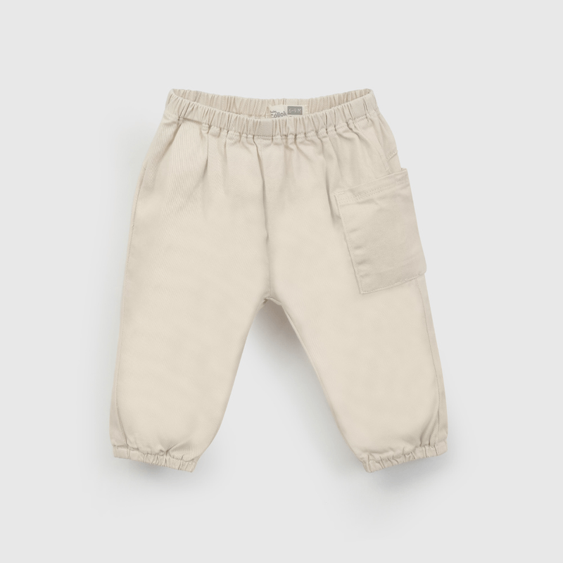 Pantalón Beige Gabardina de Bebé Unisex de New born talla 0/3 M a 09/12M