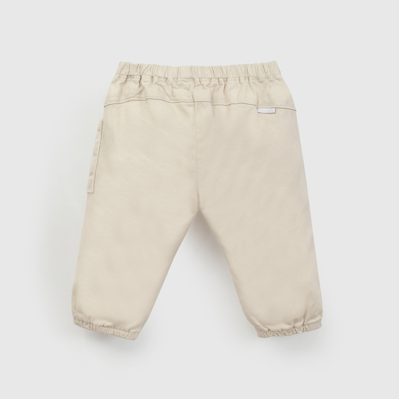 Pantalón Beige Gabardina de Bebé Unisex de New born talla 0/3 M a 09/12M