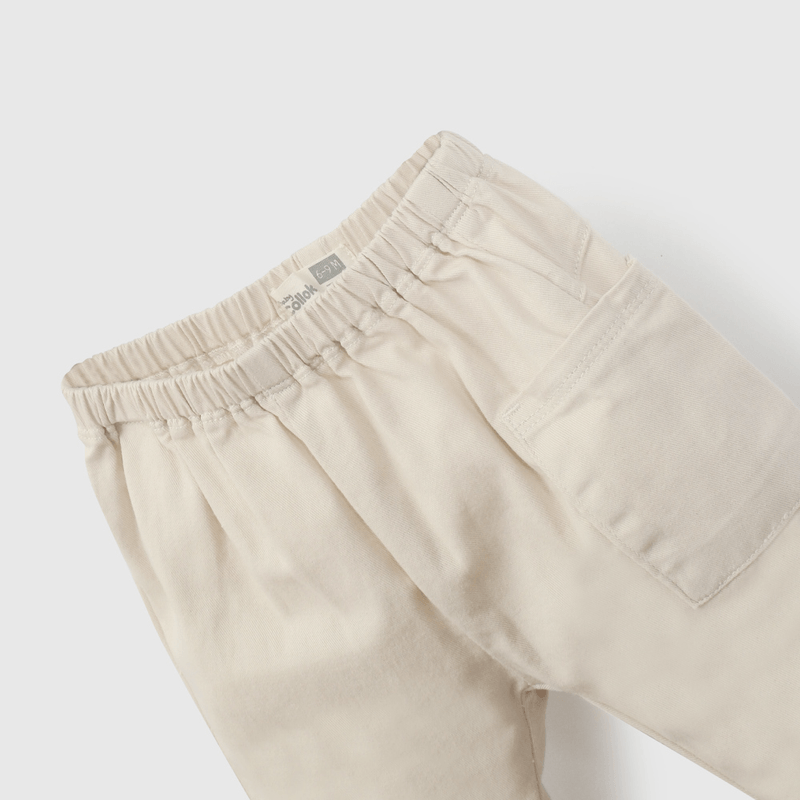 Pantalón Beige Gabardina de Bebé Unisex de New born talla 0/3 M a 09/12M