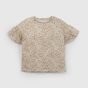 Polera Flores Vuelo  de Niña talla 3 a 12 añoss