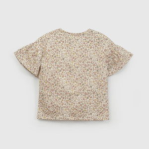 Polera Flores Vuelo  de Niña talla 3 a 12 añoss