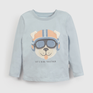 Polera Celeste Ride Together De Niño Infantil talla 3/6 M a 24m/36 M