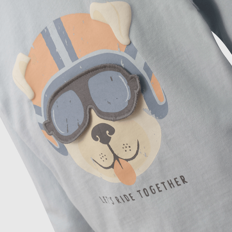 Polera Celeste Ride Together De Niño Infantil talla 3/6 M a 24m/36 M