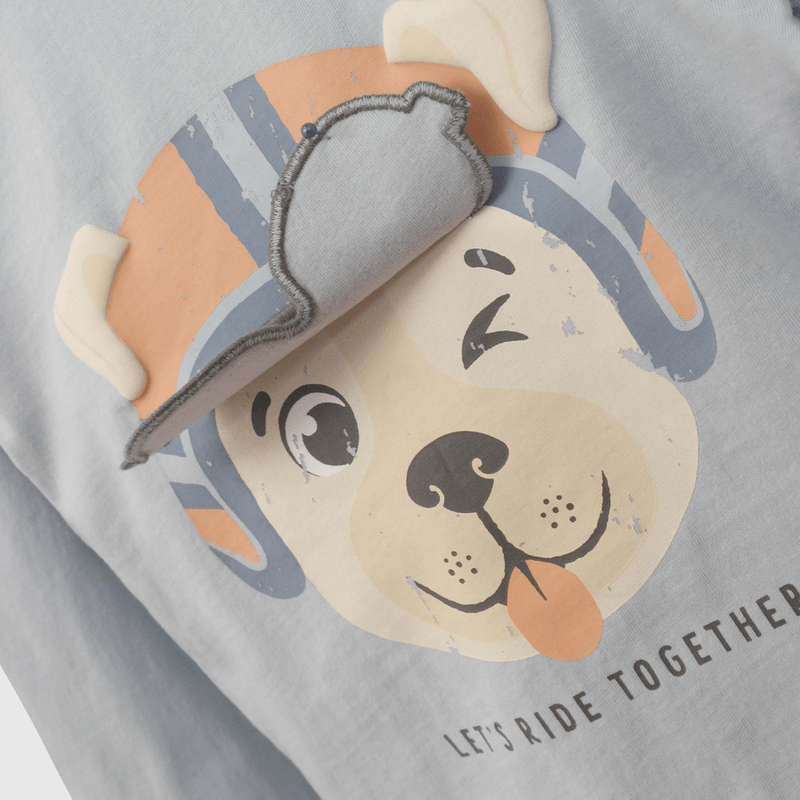 Polera Celeste Ride Together De Niño Infantil talla 3/6 M a 24m/36 M