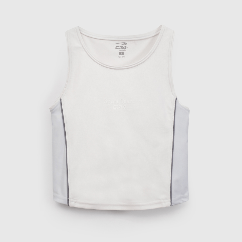 Polera Blanca Deportiva de Niña talla 3 a 12 añoss