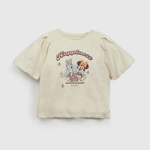 Polera Beige Minnie Daisy de Niña talla 3 a 12 añoss