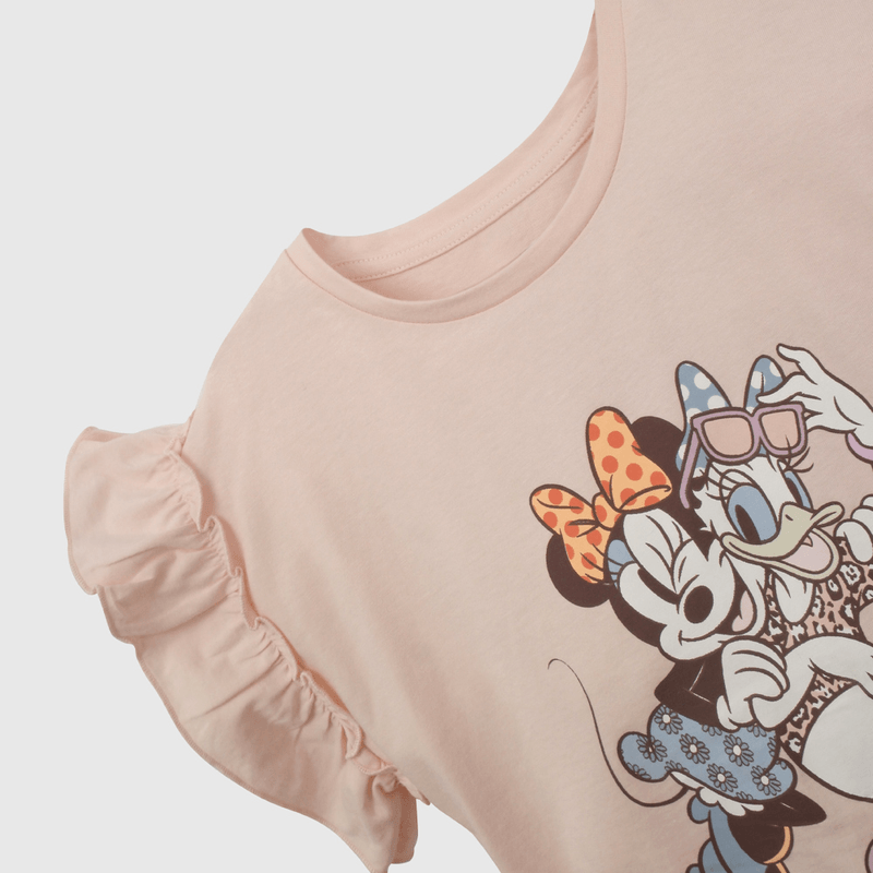 Polera Rosada Minnie Daisy de Niña talla 3 a 12 añoss