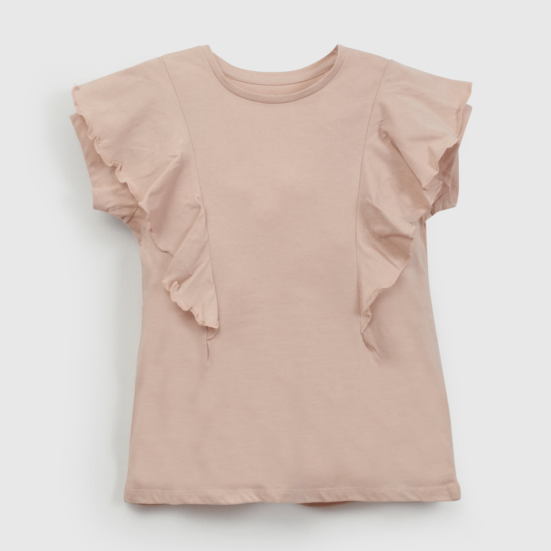 Polera Rosada Vuelo de Niña talla 3 a 12 añoss