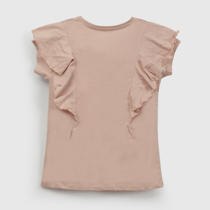 Polera Rosada Vuelo de Niña talla 3 a 12 añoss