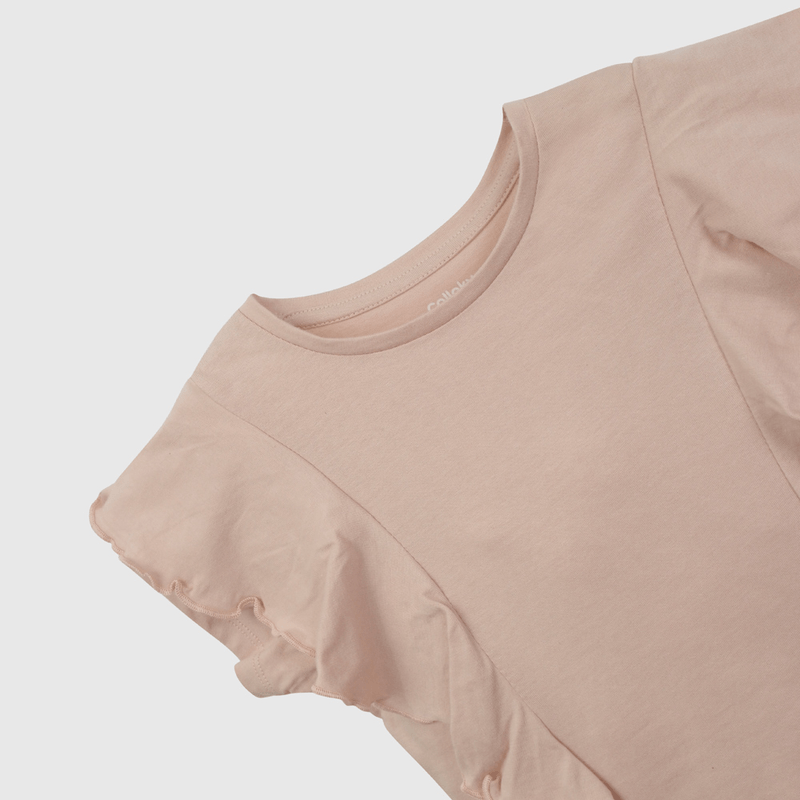 Polera Rosada Vuelo de Niña talla 3 a 12 añoss