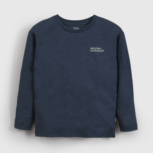 Polera Básica Azul de Niño talla 3 a 12 añoss