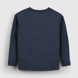 Polera Básica Azul de Niño talla 3 a 12 añoss