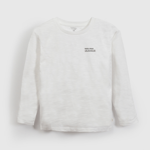 Polera Blanca Básica de Niño talla 3 a 12 añoss