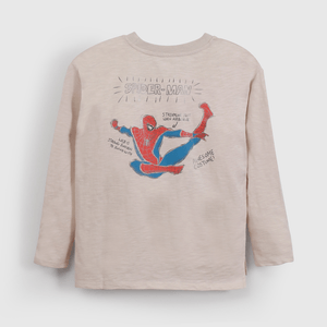 Polera Beige Spiderman de Niño talla 3 a 12 añoss