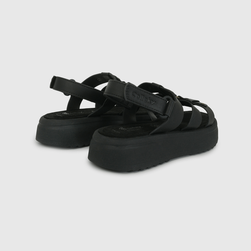 Sandalia Negra con Plataforma de Niño talla 28 a 38