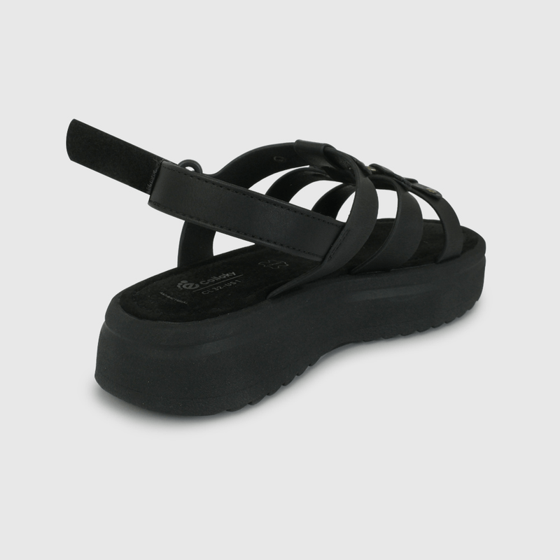 Sandalia Negra con Plataforma de Niño talla 28 a 38