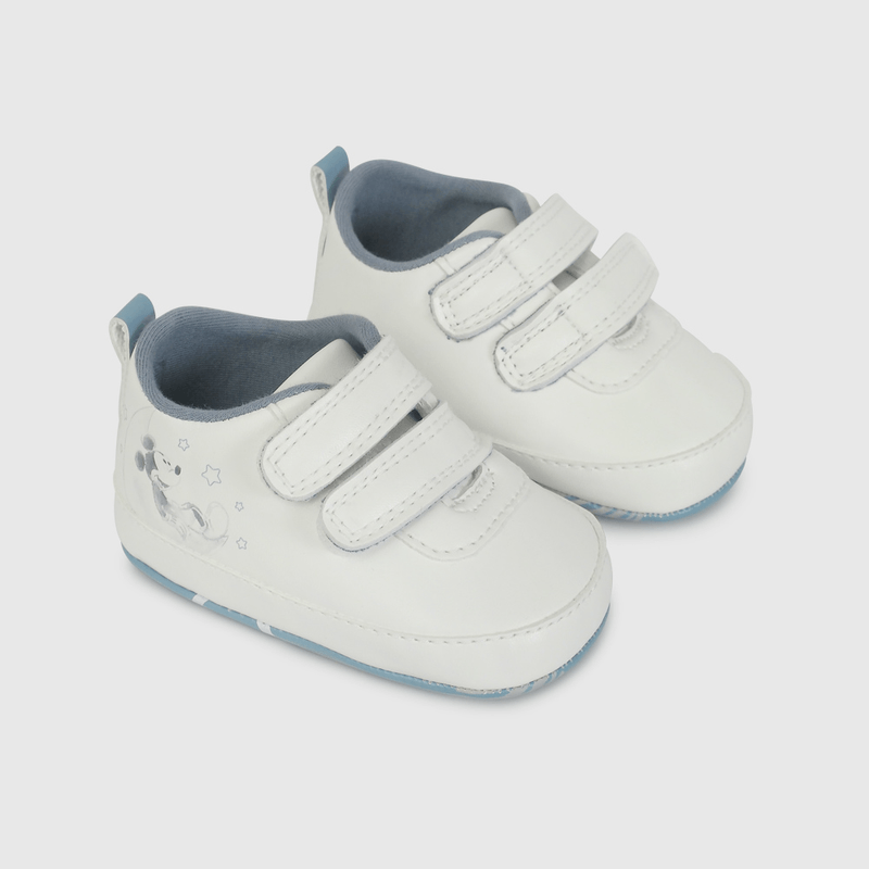 Zapatilla Blanca de Mickey de Bebé talla 14 a 18