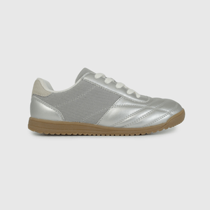 Zapatilla Urbana Metalizada Plateada de Niño talla 28 a 38