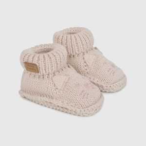Zapato Tejido Rosado de Gato de Bebé talla 14 a 18