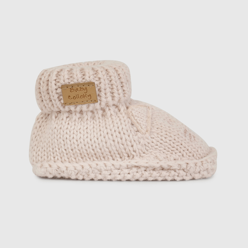Zapato Tejido Rosado de Gato de Bebé talla 14 a 18